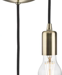 Knightsbridge 8270LAB Contemporary Long Pendant Antique Brass
