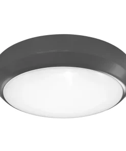4lite Indoor Maintained Emergency Round LED Wall/Ceiling Light Graphite 13W 1100lm