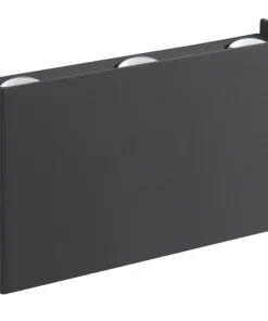 LAP Outdoor LED Tri-Light Up & Down Wall Light Textured Black 7.5W 550lm