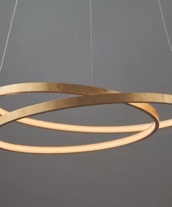 Quay Design Hoops LED Ceiling Pendant Light Gold Leaf 32W 1400lm