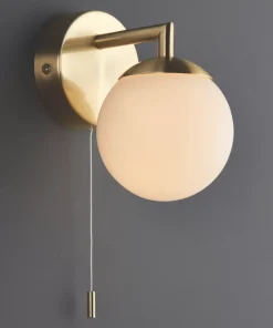 Quay Design Milo LED Bathroom Wall Light Brushed Brass 2.5W 200lm