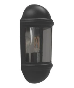 4lite Outdoor IP65 Half Wall Lantern Black