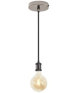 4lite WiZ Connected LED G125 Smart Pendant Light Blackened Silver 6.5W 720lm