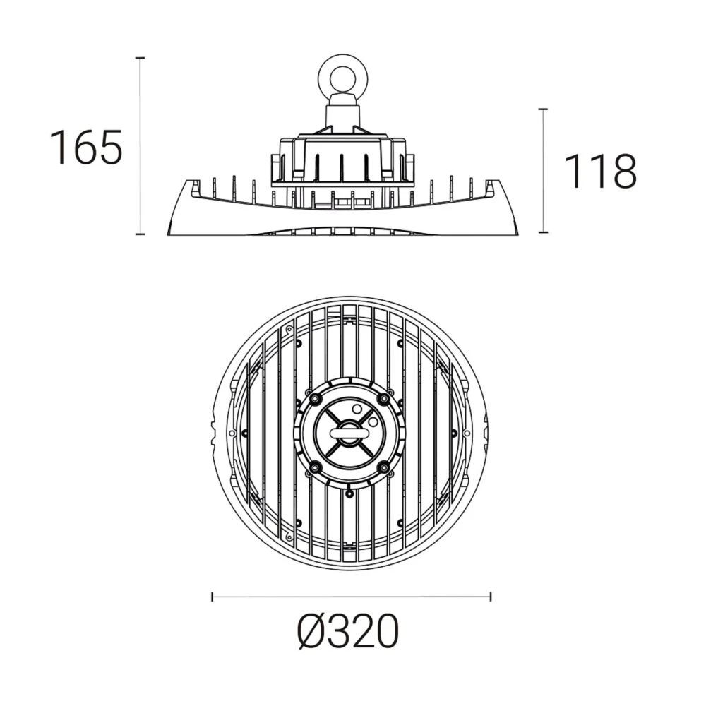 4lite LED Highbay Black 200W 26,000lm - Image 6