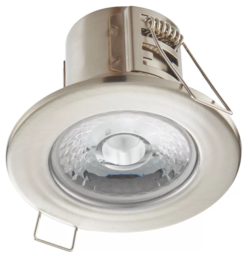 LAP Cosmoseco Fixed Fire Rated LED Downlight Satin Nickel 5.8W 450lm 10 Pack - Image 5