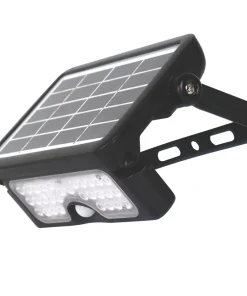 Luceco Outdoor LED Solar Wall Light With PIR Sensor Black 550lm